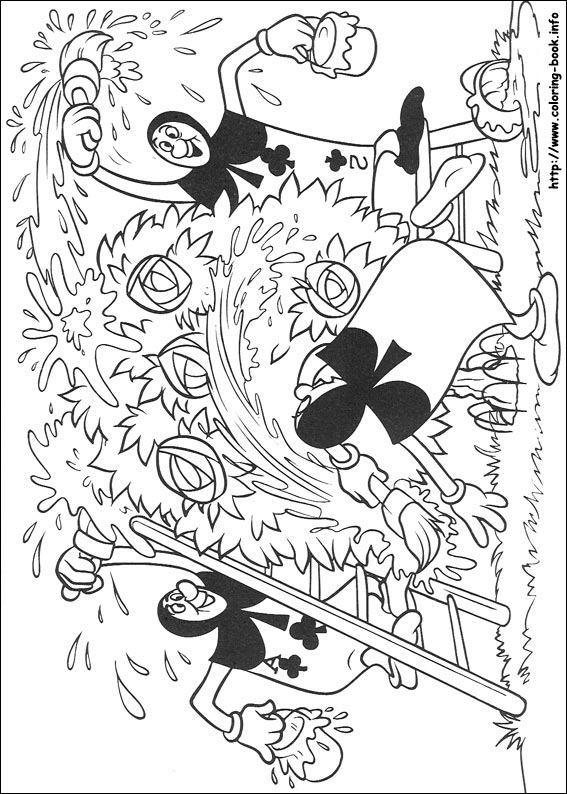 Alice in Wonderland coloring picture